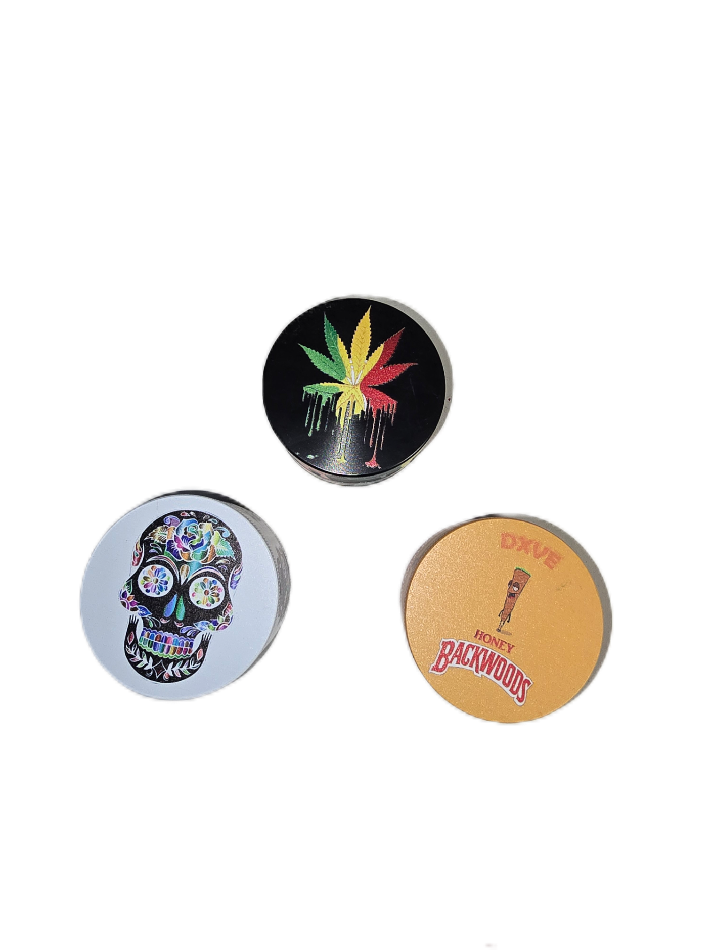 Aluminum Grinder (graphics-back wood-skulls)